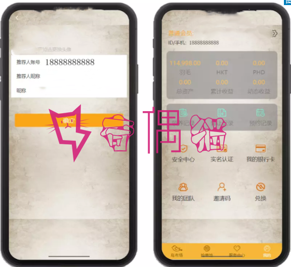 黄金鸟区块养殖系统/全新定制/UI页面精美/区块宠物系统/金融理财可封装打包