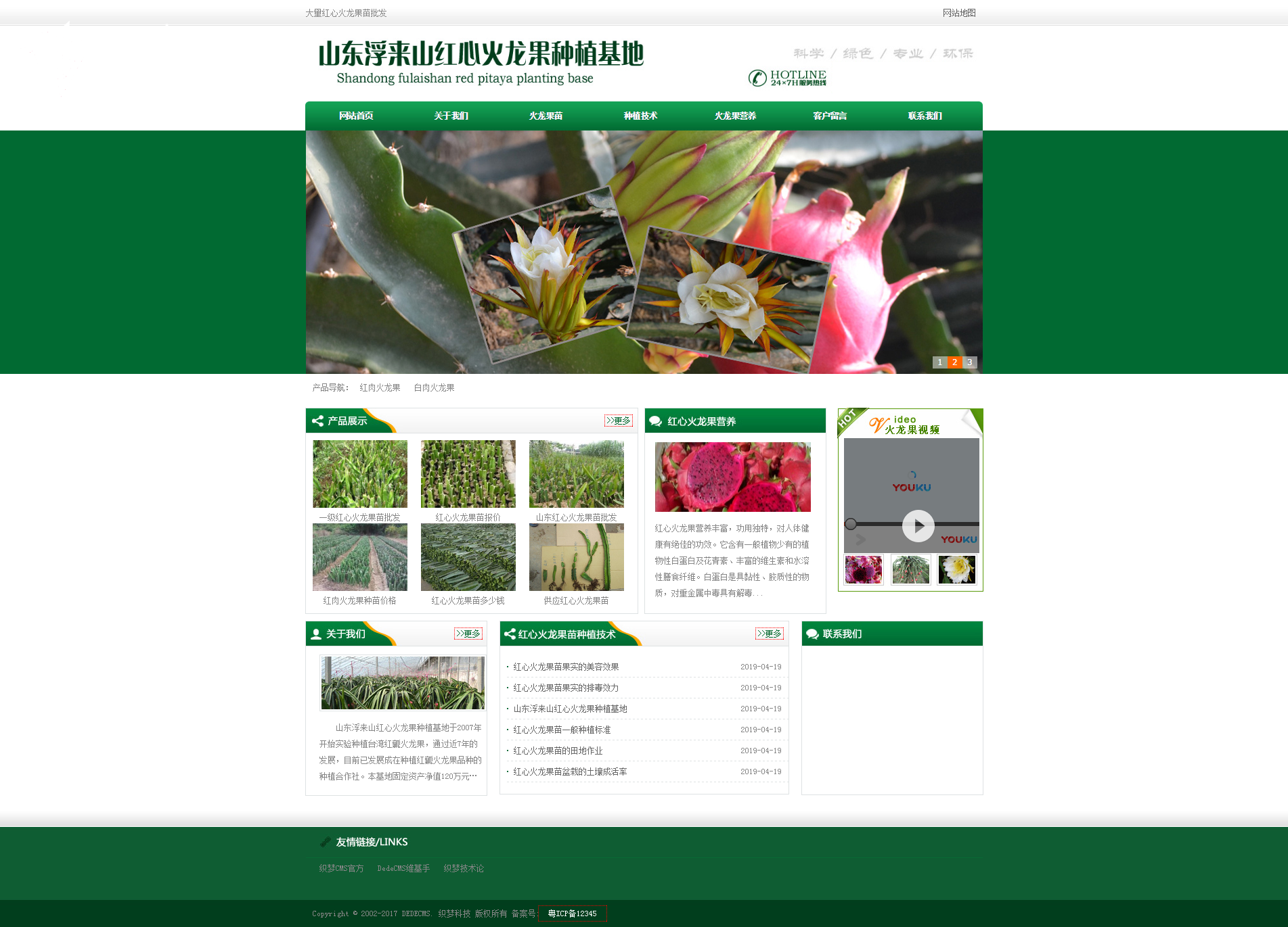 织梦dedecms绿色火龙果批发网站织梦模板源码下载