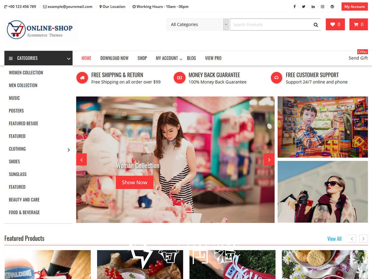 免费|Online Shop 免费商城 WordPress主题