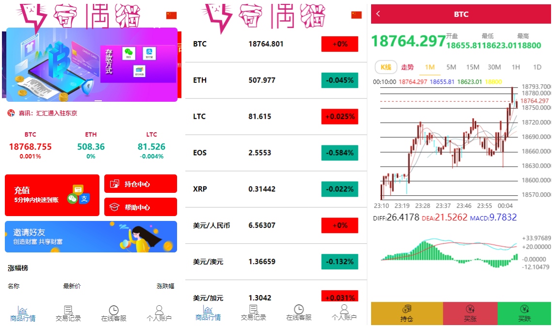 亲测|秒合约会汇通二开白色UI、K线正常版源码下载