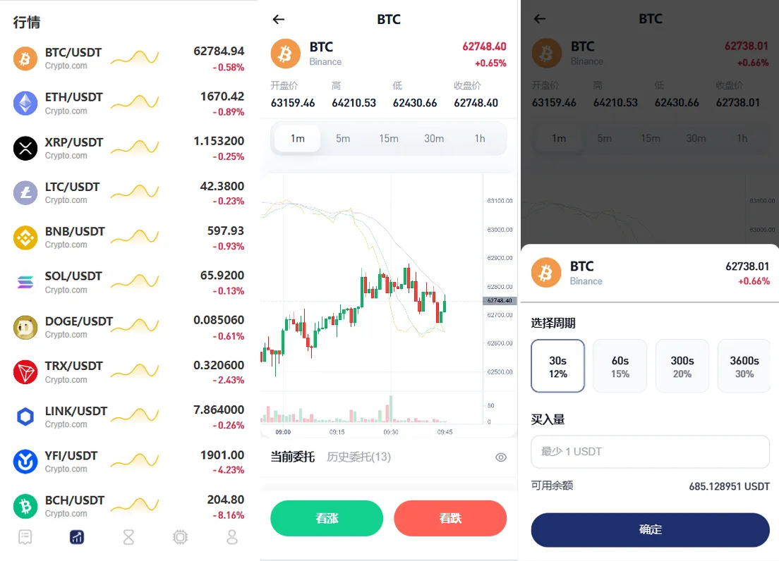 海外DAPP秒合约交易所源码 Crypto交易所/理财/质押/贷款 前端VUE多语言 后端Java开源